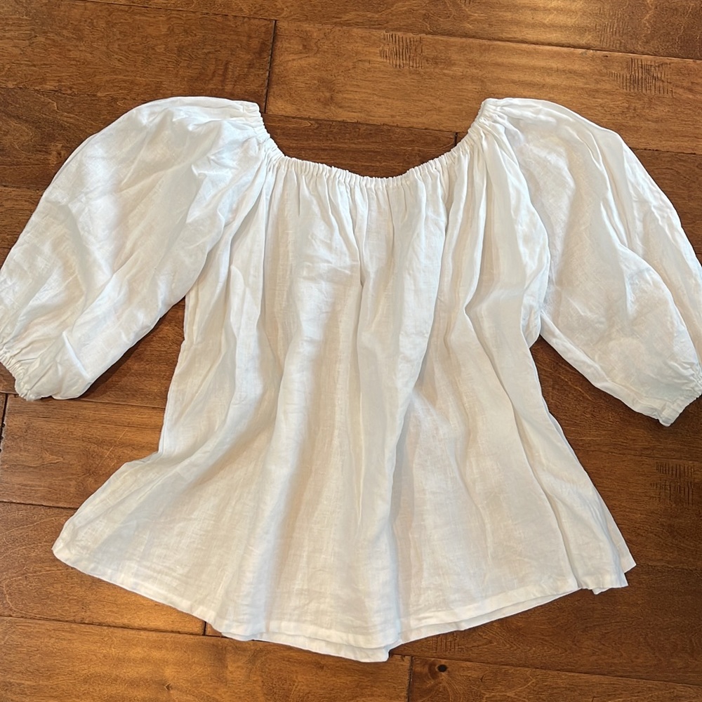 Miranda Bennett The Cassatt Top in linen